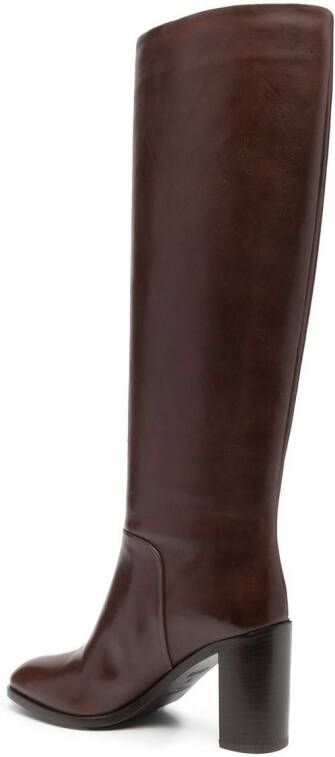 Sartore knee-high leather boots Brown