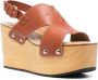 Sartore Toscano 100mm wedge sandals Brown - Thumbnail 2