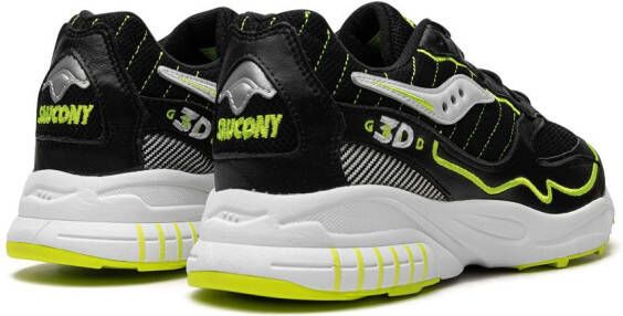 Saucony 3D Grid Hurricane "Acid Yellow" sneakers Black