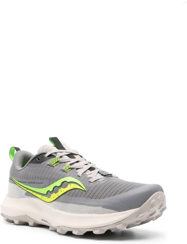 Saucony Peregrine 13 logo-patch mesh sneakers Grey