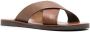 Scarosso Adriano cross-strap leather sandals Brown - Thumbnail 2