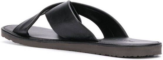 Scarosso Adriano crossover sandals Black