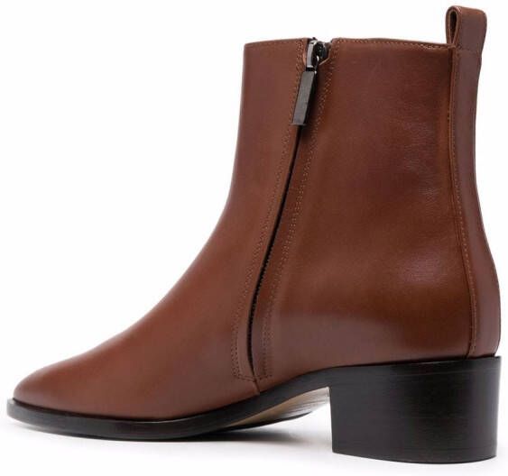 Scarosso Alba leather ankle boots Brown