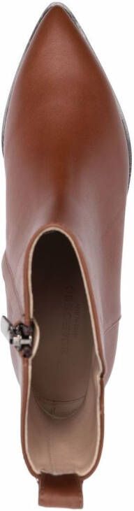 Scarosso Alba leather ankle boots Brown
