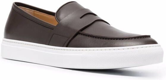 Scarosso Alberto leather penny loafers Brown