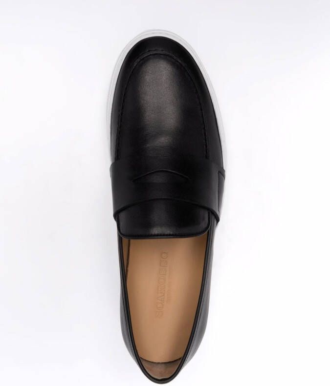 Scarosso Alberto penny leather loafers Black