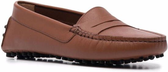 Scarosso Ashely leather loafers Brown