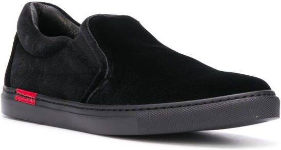 Scarosso Asia velvet slip-on sneakers Black