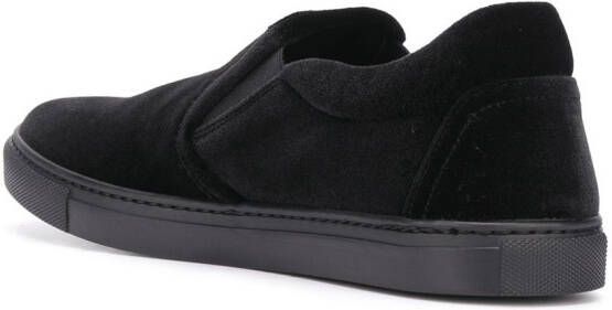 Scarosso Asia velvet slip-on sneakers Black