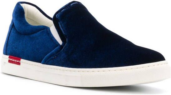 Scarosso Asia velvet slip-on sneakers Blue
