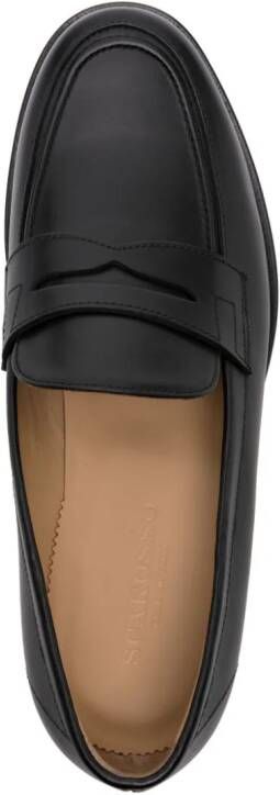 Scarosso Austin leather loafers Black