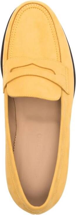 Scarosso Austin leather loafers Yellow