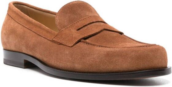 Scarosso Austin suede loafers Brown