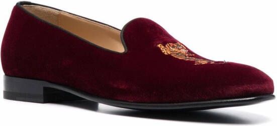 Scarosso Austin velvet slippers Red