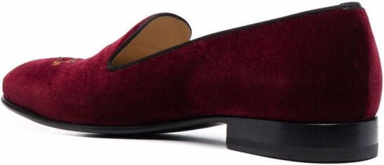 Scarosso Austin velvet slippers Red