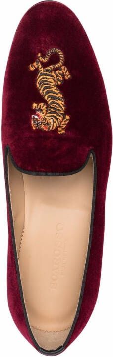 Scarosso Austin velvet slippers Red