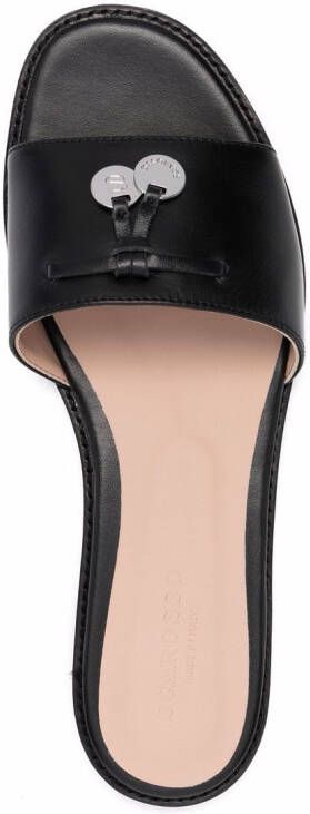 Scarosso Beatrice leather sandals Black