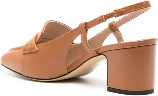 Scarosso Bianca 60mm leather pumps Brown