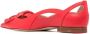Scarosso bow-detail pointed-toe ballerina shoes Red - Thumbnail 3