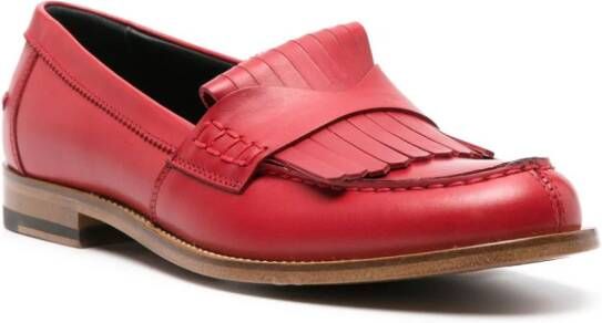 Scarosso Bridget leather loafers Red