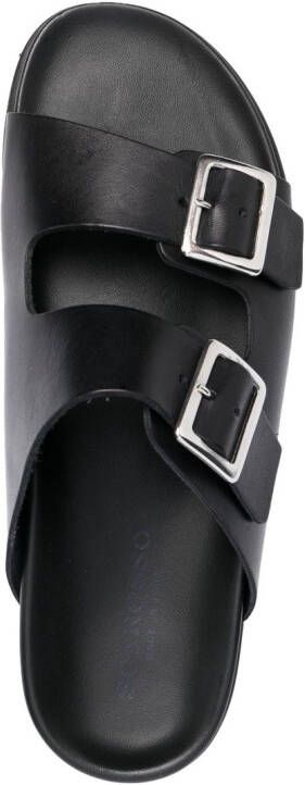Scarosso buckle leather sandals Blue