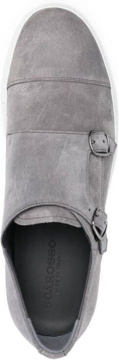 Scarosso buckle monk sneakers Grey