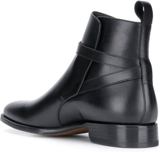Scarosso buckled ankle boots Black