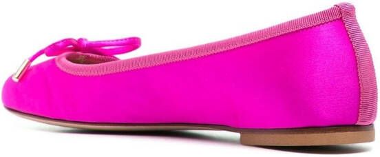 Scarosso Carla bow-detail ballerina shoes Pink