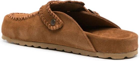 Scarosso Cheyenne suede slippers Brown