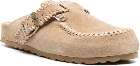 Scarosso Cheyenne suede slippers Neutrals