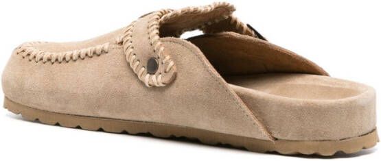 Scarosso Cheyenne suede slippers Neutrals