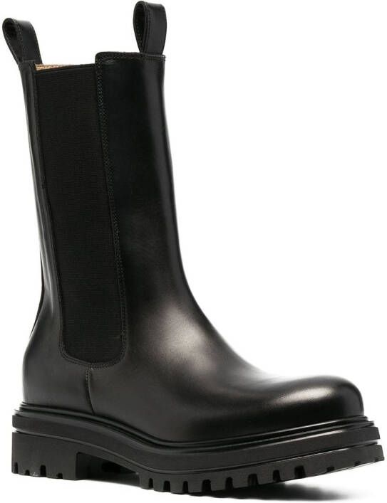 Scarosso chunky rubber-sole boots Black