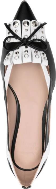 Scarosso Classic leather ballerina shoes Black