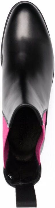 Scarosso Claudia colour-block ankle boots Black