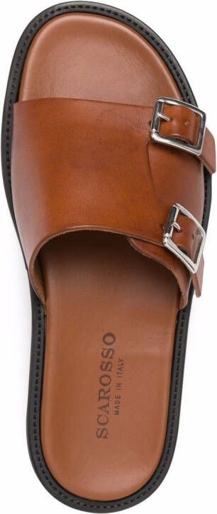 Scarosso Constantino buckled sandals Brown
