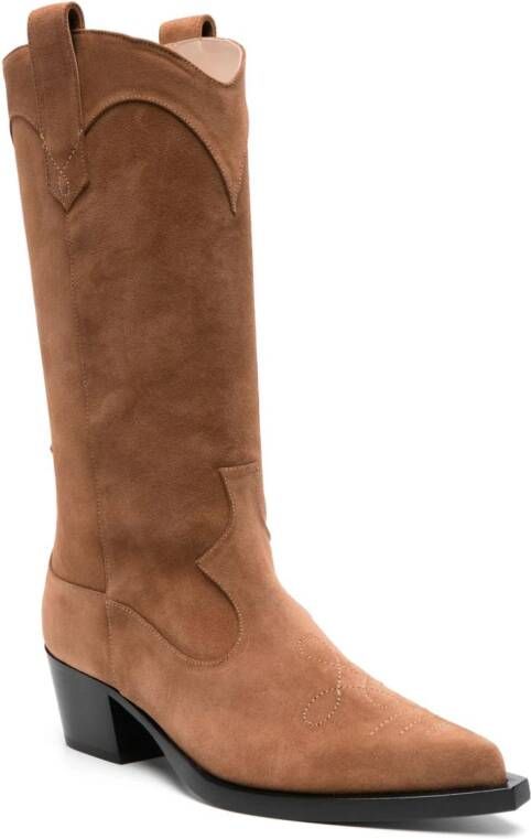 Scarosso Dolly suede boots Brown