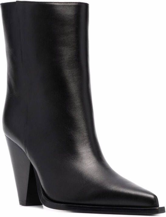 Scarosso Emily leather 9mm boots Black