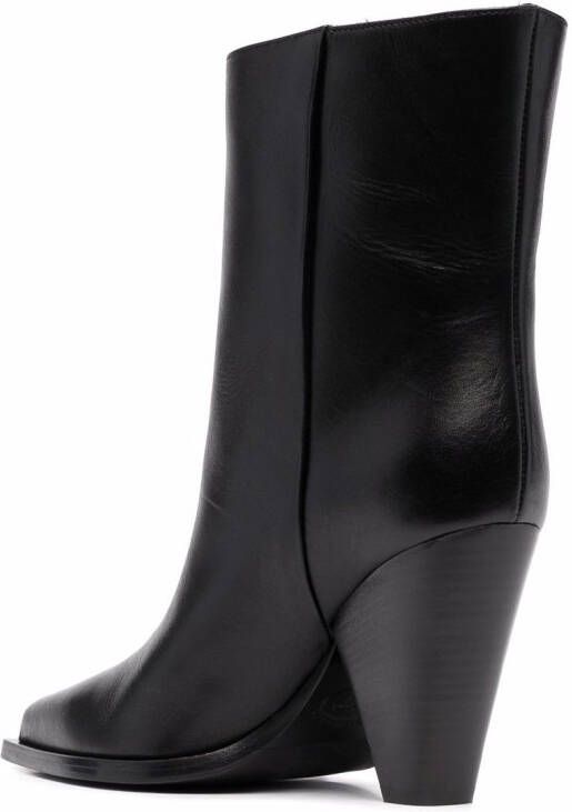 Scarosso Emily leather 9mm boots Black