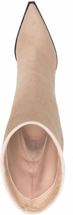 Scarosso Emily pointed heeled boots Neutrals