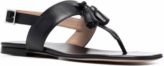 Scarosso Emma tassel-detail sandals Black