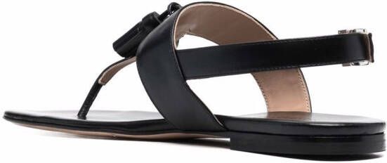Scarosso Emma tassel-detail sandals Black