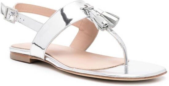 Scarosso Emma tassel-detail sandals Silver