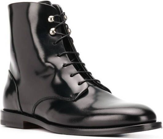 Scarosso Eva lace-up boots Black