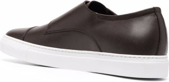 Scarosso Fabio buckled leather sneakers Black