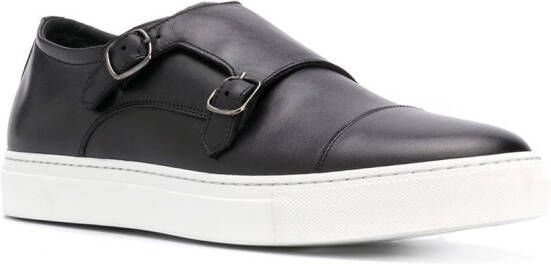 Scarosso Fabio double buckle sneakers Black