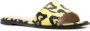Scarosso graphic-print leather sliders Yellow - Thumbnail 2