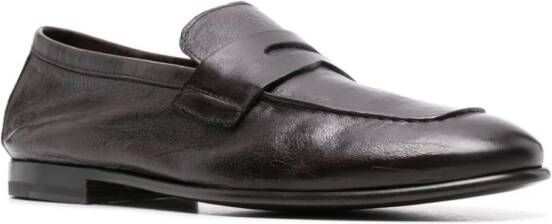 Scarosso Gregory leather loafers Brown