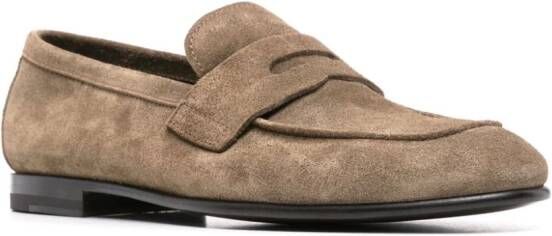 Scarosso Gregory suede loafers Neutrals