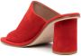 Scarosso Gwen 85mm suede mules Red - Thumbnail 3