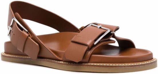 Scarosso Hailey buckled sandals Brown